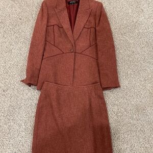 Kasper Rust Blazer and Skirt Set
